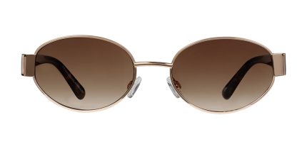 Maya Gold and Demi Oval Sunglasses for Women